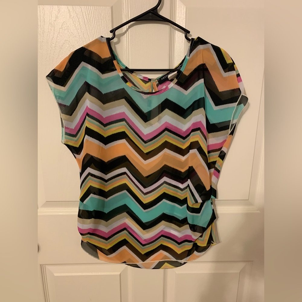 Chevron Multi-Color Blouse - Picture 1 of 1